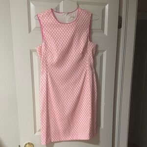 Shoshanna Pink Sleeveless Patterned Dress